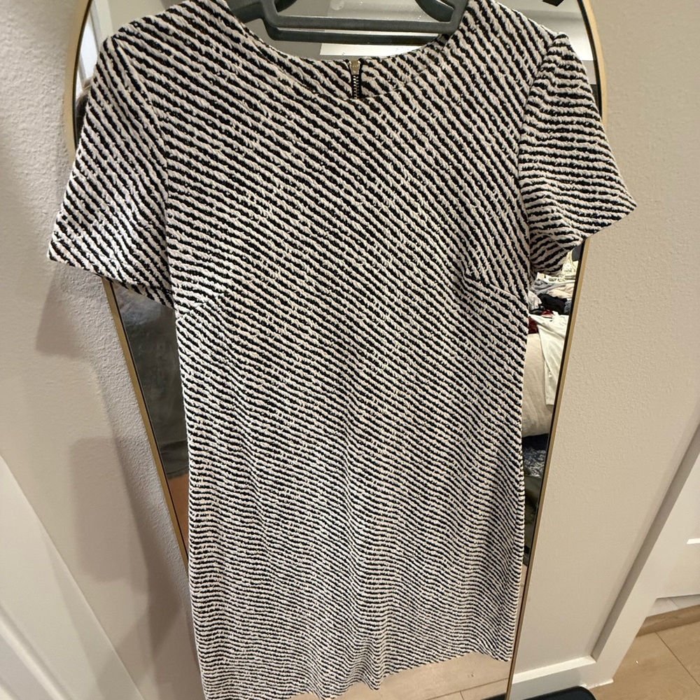Calvin Klein Collection Monochrome Striped Dress